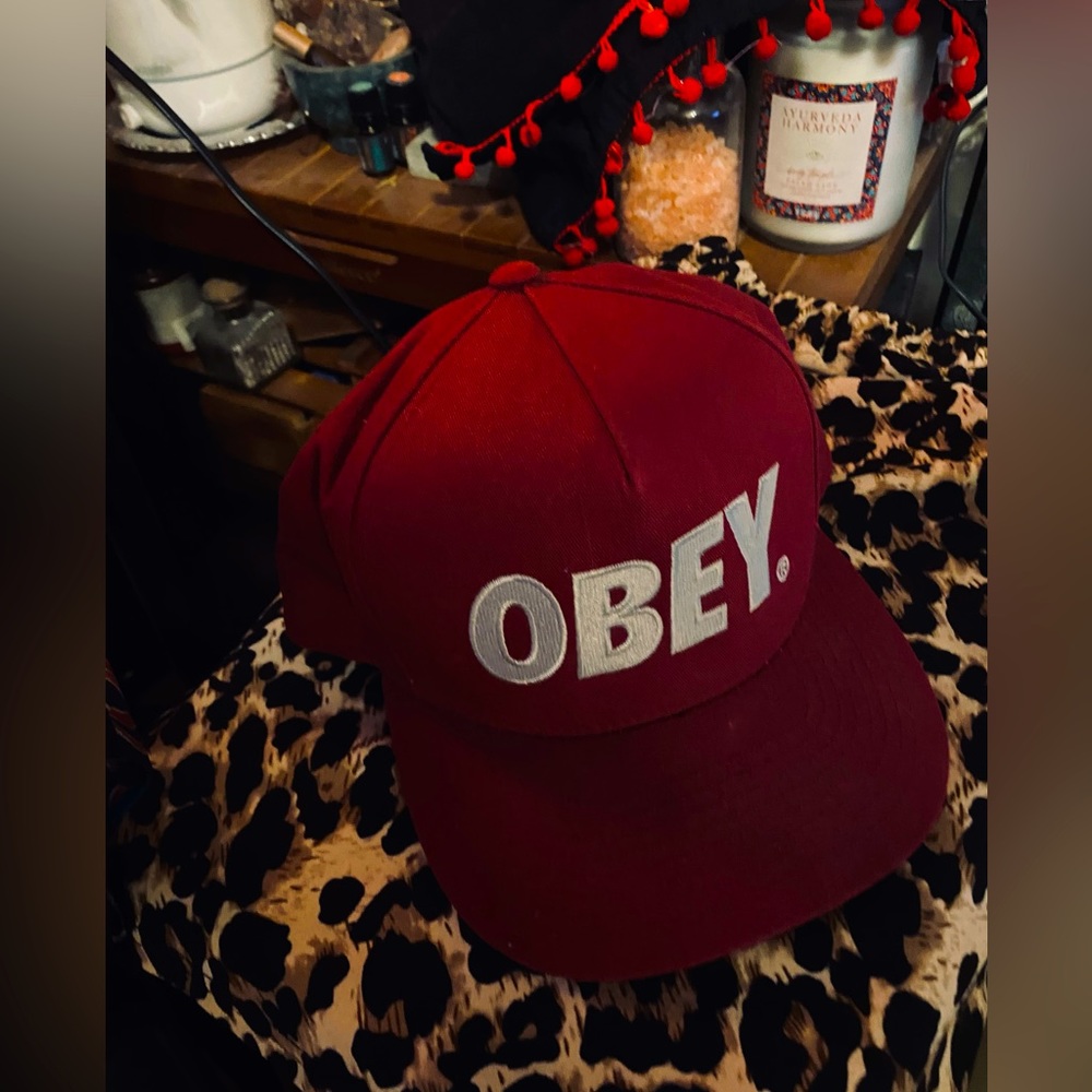 OBEY Maroon/Burgundy Snapback